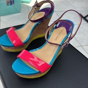 Gianni Bini Multi Color Wedge Sandal
